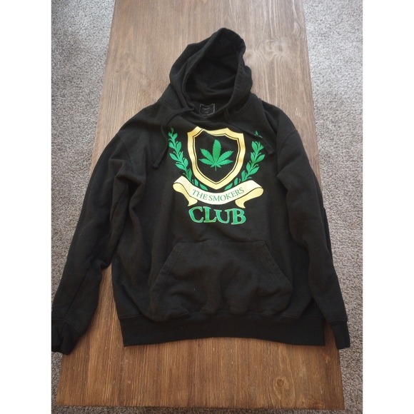 Rue21 The Smokers Club Hoodie Sweatshirt Black Size Large - Picture 1 of 6